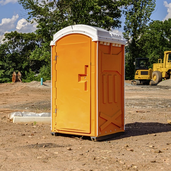 how often are the porta potties cleaned and serviced during a rental period in Howe IN